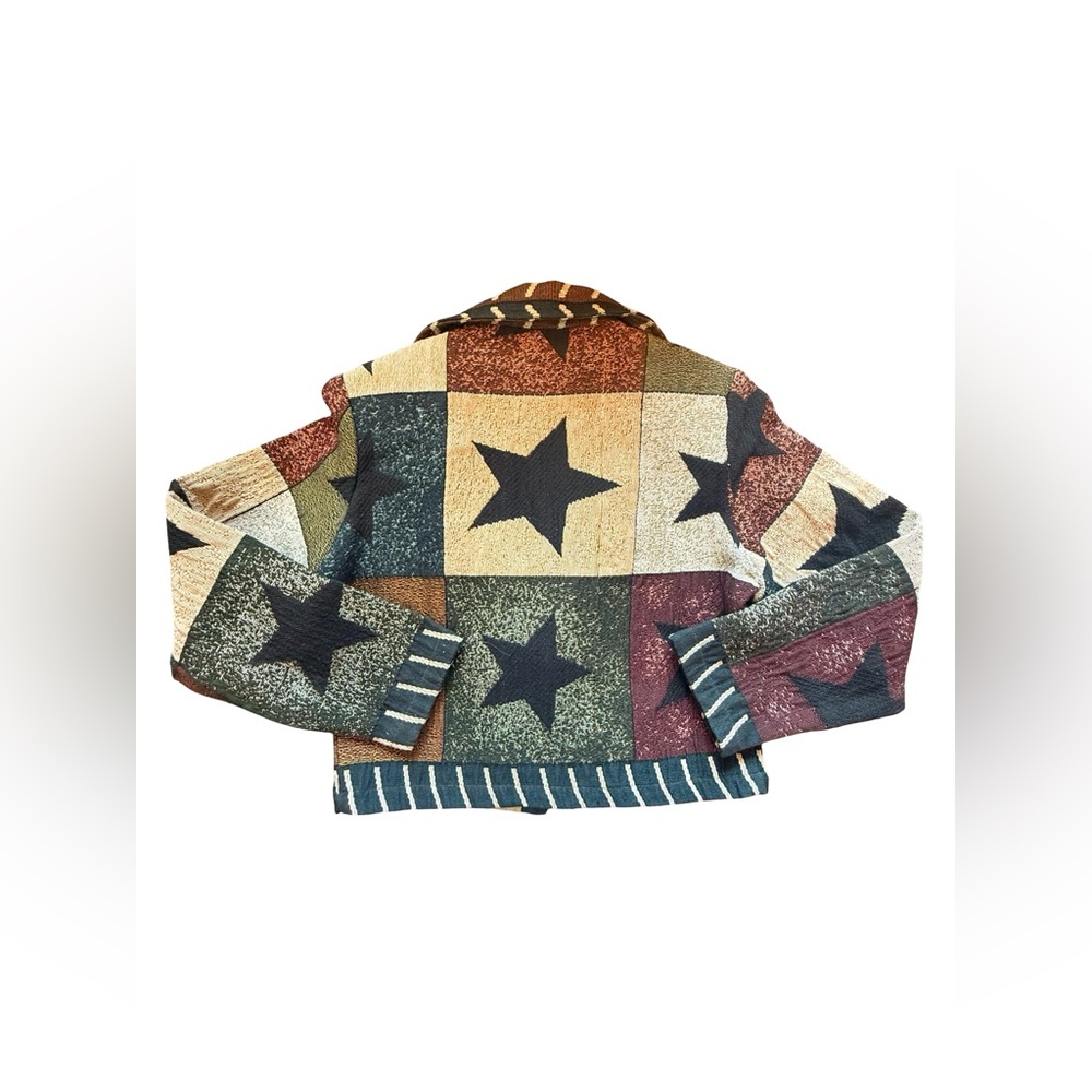 Vintage Star Patchwork Jacket Women’s Small Cropp… - image 3